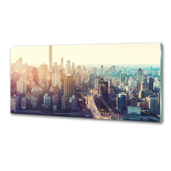Pannello paraschizzi cucina con stampa con vista a volo d'uccello su New York