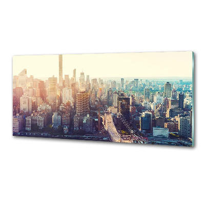 Pannello paraschizzi cucina con stampa con vista a volo d'uccello su New York