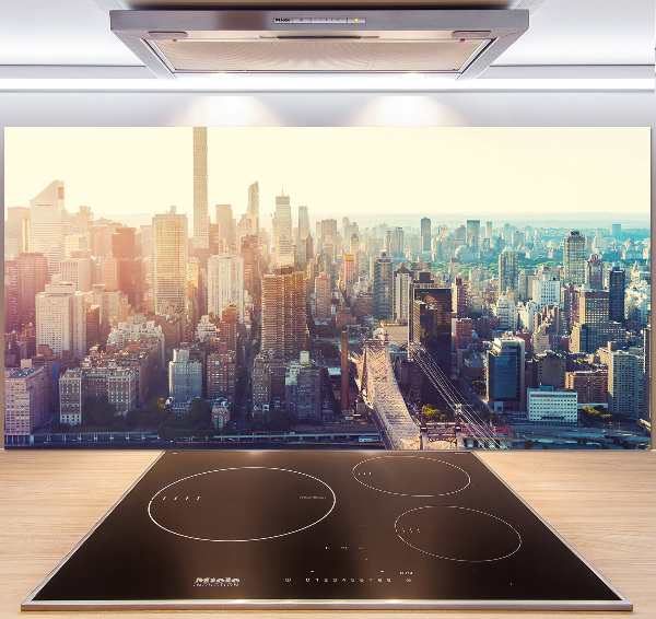 Pannello paraschizzi cucina con stampa con vista a volo d'uccello su New York