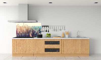 Pannello paraschizzi cucina con stampa con vista a volo d'uccello su New York