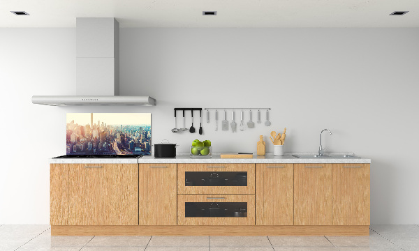 Pannello paraschizzi cucina con stampa con vista a volo d'uccello su New York