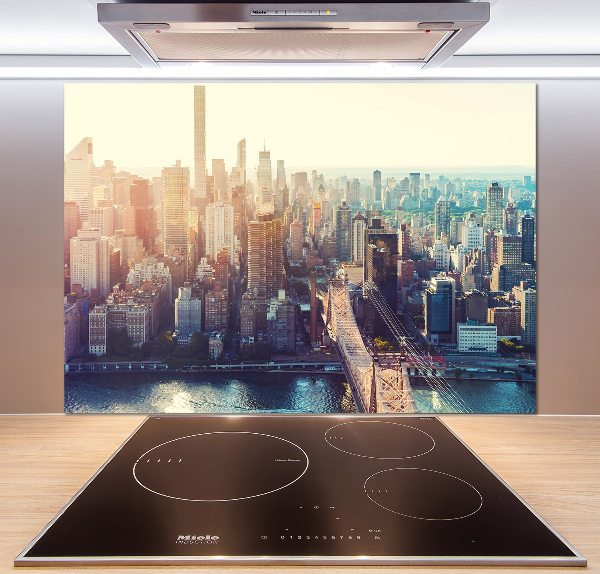 Pannello paraschizzi cucina con stampa con vista a volo d'uccello su New York