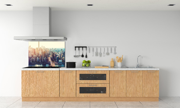 Pannello paraschizzi cucina con stampa con vista a volo d'uccello su New York