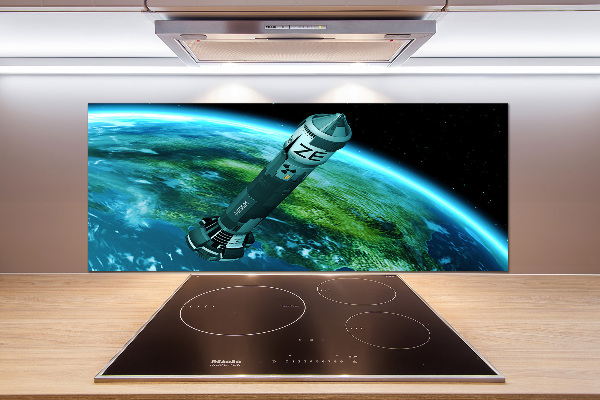 Rivestimento parete cucina con motivo Missile nucleare