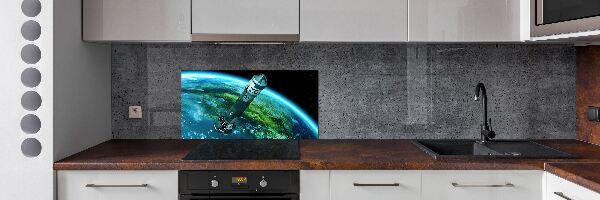 Rivestimento parete cucina con motivo Missile nucleare