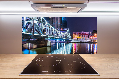 Rivestimento parete cucina con motivo Ponte di Shanghai