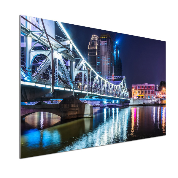 Rivestimento parete cucina con motivo Ponte di Shanghai