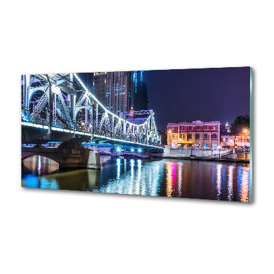 Rivestimento parete cucina con motivo Ponte di Shanghai