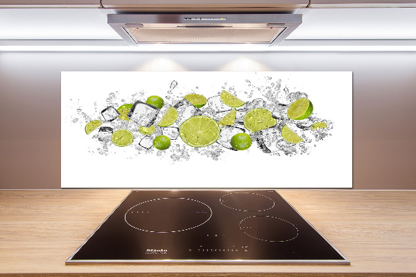 Pannello paraschizzi cucina con motivo a cubetti di ghiaccio al lime