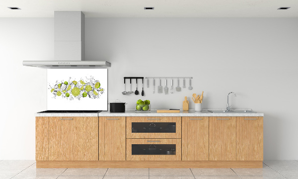 Pannello paraschizzi cucina con motivo a cubetti di ghiaccio al lime