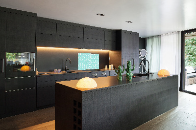Rivestimento parete cucina con motivo geometrico