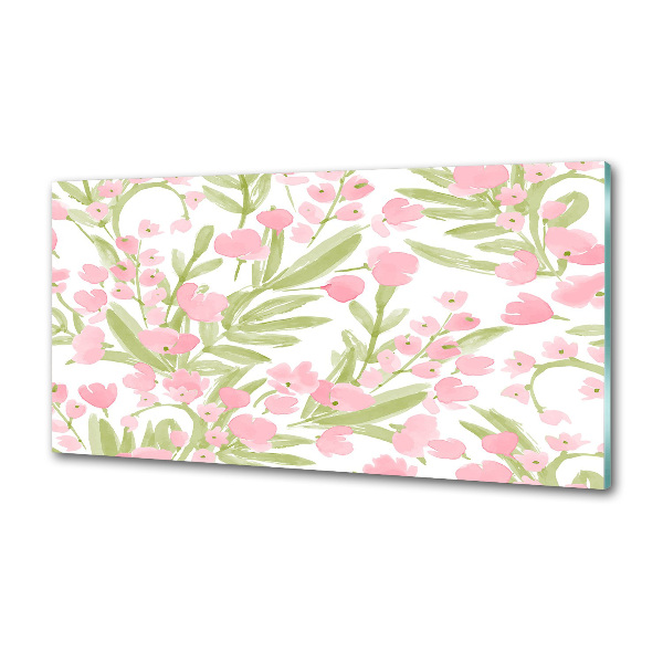 Rivestimento parete cucina con motivo floreale