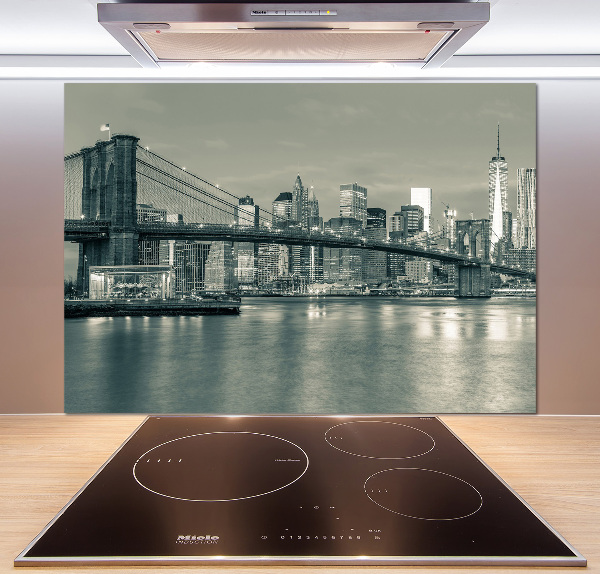Rivestimento parete cucina con motivo ispirato a Manhattan, New York