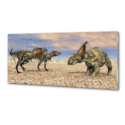 Rivestimento parete cucina con motivo a dinosauri