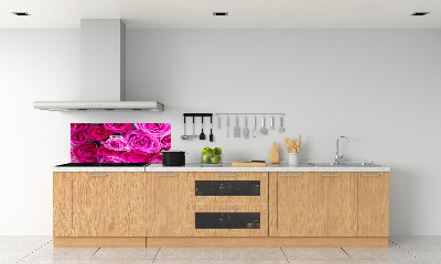 Pannello retrocucina con motivo bouquet di rose rosa