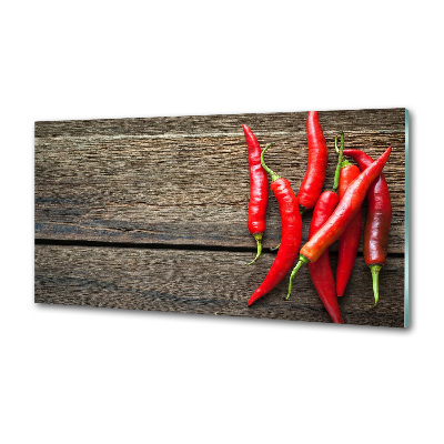 Pannello retrocucina con motivo di peperoncini