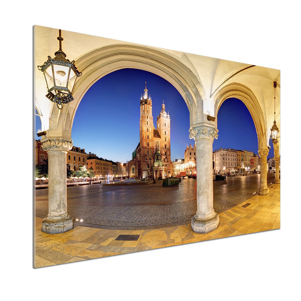 Pannello paraschizzi cucina con motivo ispirato a Cracovia, Polonia