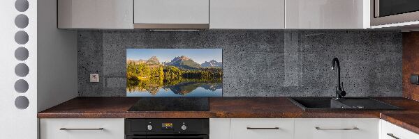 Rivestimento parete cucina con panorama dei Monti Tatra