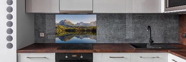 Rivestimento parete cucina con panorama dei Monti Tatra