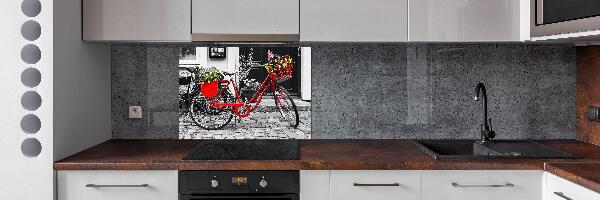 Pannello retrocucina con stampa a tema bicicletta da città