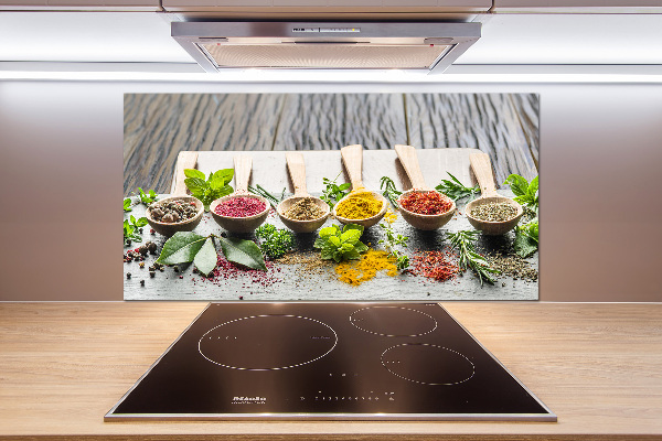 Pannello paraschizzi cucina con motivo spezie colorate