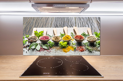 Pannello paraschizzi cucina con motivo spezie colorate