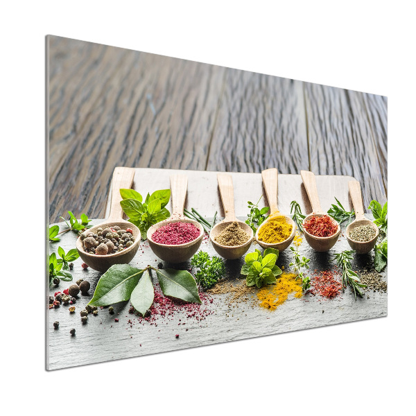 Pannello paraschizzi cucina con motivo spezie colorate