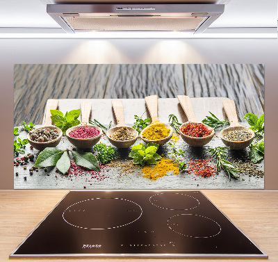 Pannello paraschizzi cucina con motivo spezie colorate
