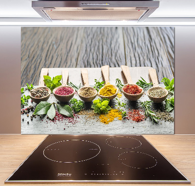 Pannello paraschizzi cucina con motivo spezie colorate