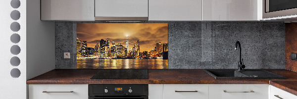 Rivestimento parete cucina con motivo ispirato a Manhattan, New York