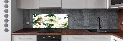 Pannello retrocucina con motivo a fiori di ibisco
