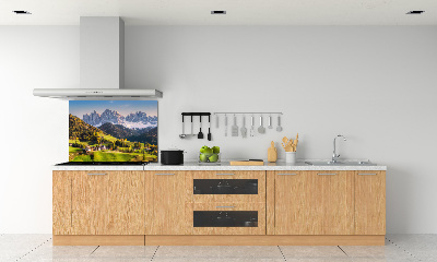 Rivestimento parete cucina con motivo panoramico della montagna
