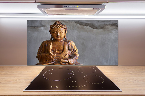 Rivestimento parete cucina con motivo di Buddha appeso