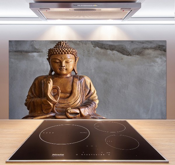 Rivestimento parete cucina con motivo di Buddha appeso