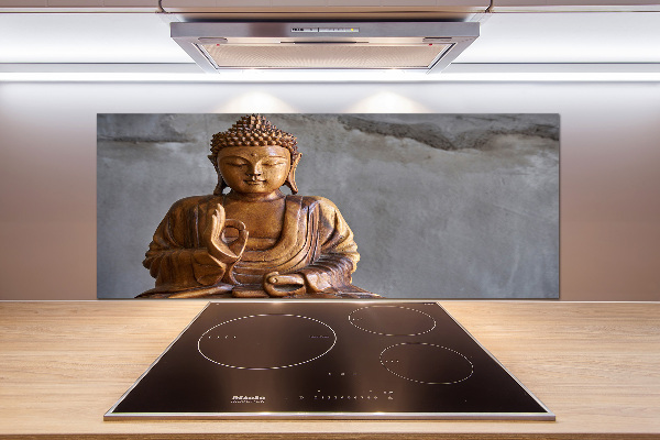 Rivestimento parete cucina con motivo di Buddha appeso