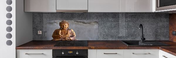 Rivestimento parete cucina con motivo di Buddha appeso