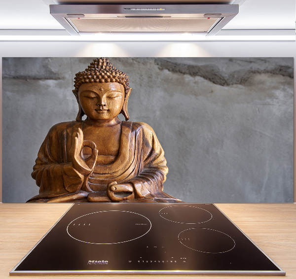 Rivestimento parete cucina con motivo di Buddha appeso