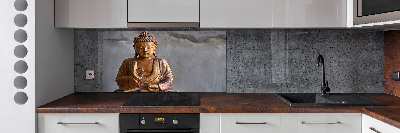 Rivestimento parete cucina con motivo di Buddha appeso