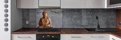 Rivestimento parete cucina con motivo di Buddha appeso