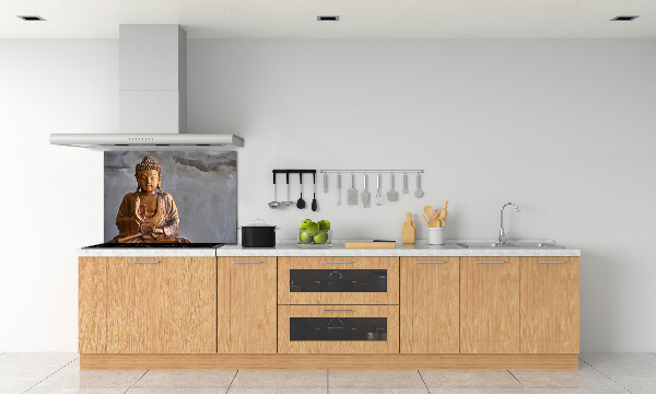 Rivestimento parete cucina con motivo di Buddha appeso