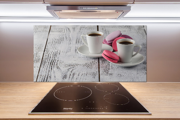 Rivestimento parete cucina con motivo caffè e biscotti