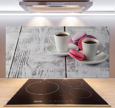 Rivestimento parete cucina con motivo caffè e biscotti