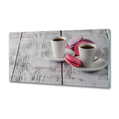 Rivestimento parete cucina con motivo caffè e biscotti