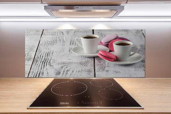 Rivestimento parete cucina con motivo caffè e biscotti