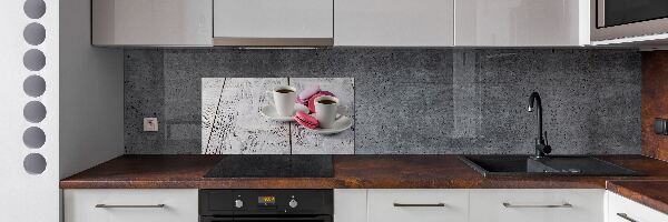 Rivestimento parete cucina con motivo caffè e biscotti