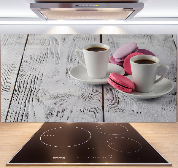 Rivestimento parete cucina con motivo caffè e biscotti