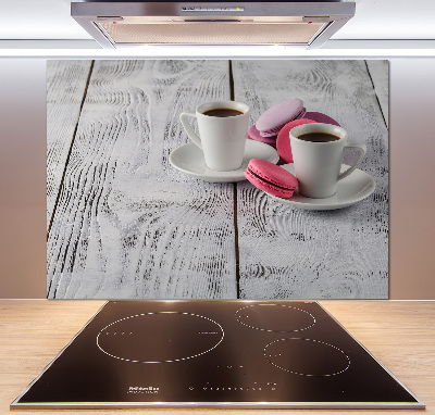 Rivestimento parete cucina con motivo caffè e biscotti