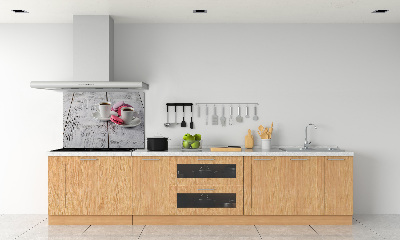 Rivestimento parete cucina con motivo caffè e biscotti