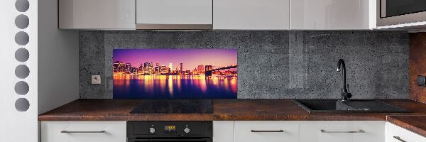 Pannello paraschizzi cucina con stampa del skyline di Manhattan, New York