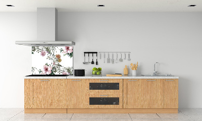 Pannello retrocucina con motivo floreale